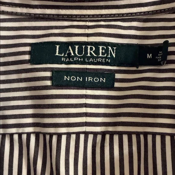 Lauren Ralph Lauren Stripe Button Down Shirt - M - Picture 2 of 4